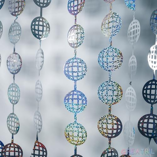 Disco Dancing Ball Shaped Party Backdrop - 3.2ft x 6.5ft - 2 Packs, alternate view 3