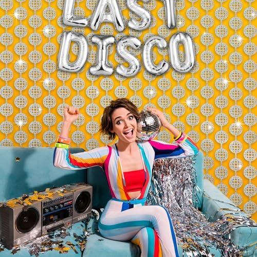 Disco Dancing Ball Shaped Party Backdrop - 3.2ft x 6.5ft - 2 Packs, alternate view 4
