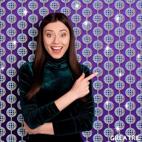Disco Dancing Ball Shaped Party Backdrop - 3.2ft x 6.5ft - 2 Packs, alternate view 6