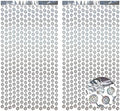 Disco Hanging Balls Fringe Backdrop - 2 Pack Silver Tinsel Foil Curtains Streamers for