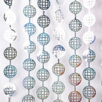 Disco Hanging Balls Fringe Backdrop - 2 Pack Silver Tinsel Foil Curtains Streamers for, alternate view 2