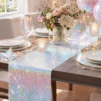 Disco Party Decorations - Iridescent Glitter Disco Table Runner, alternate view 3