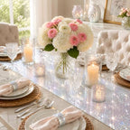 Disco Party Decorations - Iridescent Glitter Disco Table Runner, alternate view 5