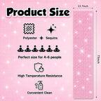 Disco Party Decorations - Pink Glitter Disco Table Runner, alternate view 2