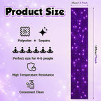 Disco Party Decorations - Purple Sequin Glitter Disco Table Runner, alternate view 2