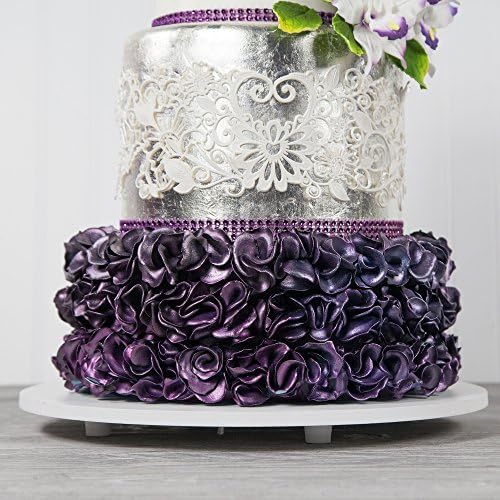 Display Cake Board Footed Round 19.6 Inch Diameter in White, alternate view 4