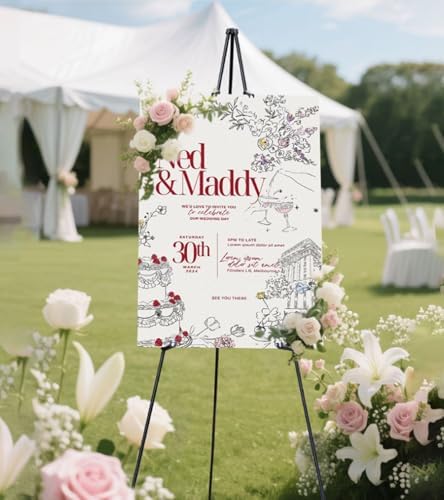Display Easel Stand for Sign, Lightweight Tripod with Bag, Portable Adjustable Artist Easels for Outdoor, alternate view 2