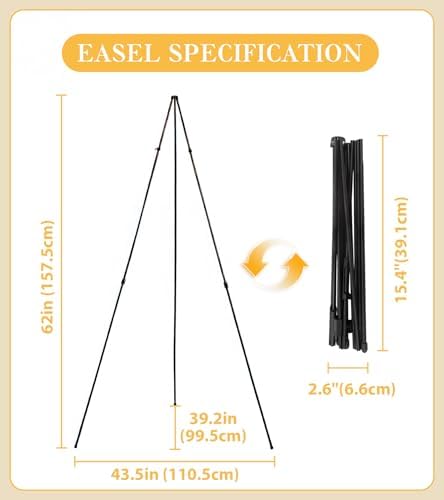 Display Easel Stand for Sign, Lightweight Tripod with Bag, Portable Adjustable Artist Easels for Outdoor, alternate view 3