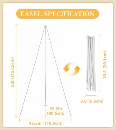 Display Easel Stand for Sign, Lightweight Tripod with Bag, Portable Adjustable Artist Easels for Outdoor, alternate view 3