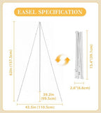 Display Easel Stand for Sign, Lightweight Tripod with Bag, Portable Adjustable Artist Easels for Outdoor, alternate view 3