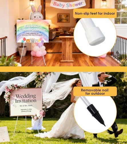 Display Easel Stand for Sign, Lightweight Tripod with Bag, Portable Adjustable Artist Easels for Outdoor, alternate view 6