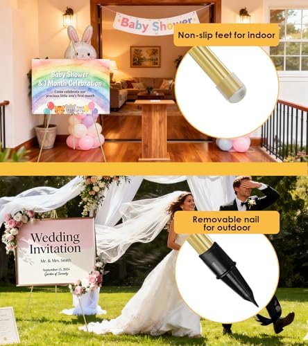 Display Easel Stand for Sign, Lightweight Tripod with Bag, Portable Adjustable Artist Easels for Outdoor, alternate view 5