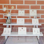 Display Riser, Earring Display Stands, Organizer For Vendor White(3tier) in White-3tier, alternate view 2