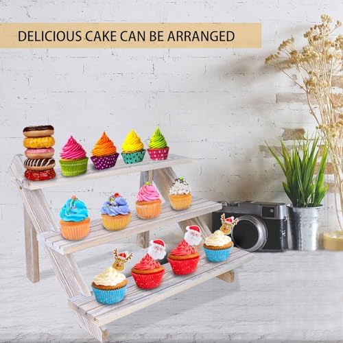 Display Riser, Earring Display Stands, Organizer For Vendor White(3tier) in White-3tier, alternate view 4