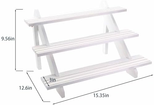 Display Riser, Earring Display Stands, Organizer For Vendor White(3tier) in White-3tier, alternate view 6