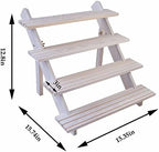 Display Riser, Earring Display Stands, Organizer For Vendor White (4tier) in White-4tier, alternate view 4