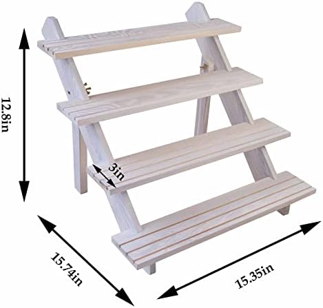 Display Riser, Earring Display Stands, Organizer For Vendor White (4tier) in White-4tier, alternate view 4