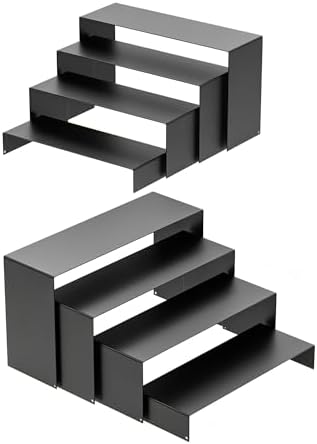 Display Risers, 8 PCS Black Cupcake Stand, Display Stand for Perfume in black