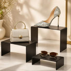 Display Risers, 8 PCS Black Cupcake Stand, Display Stand for Perfume in black, alternate view 7