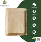 Disposable Bamboo 12" x 10" Trays (10 pieces) Bamboo Serving Platters, Disposable Boards, Dinnerware For, alternate view 4