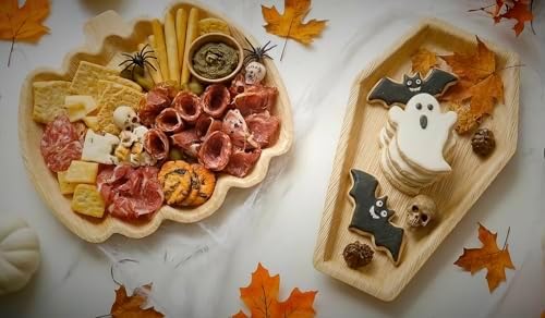 Disposable Bamboo 12"x10" Pumpkin Trays (25 pieces) Bamboo Serving Platters, Disposable Boards, Dinnerware For, alternate