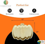 Disposable Bamboo 12"x10" Pumpkin Trays (25 pieces) Bamboo Serving Platters, Disposable Boards, Dinnerware For, alternate