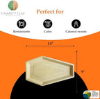 Disposable Bamboo 14"x9" Coffin Trays (5 Pieces) Bamboo Serving Platters, Disposable Boards, Dinnerware for, alternate view 3