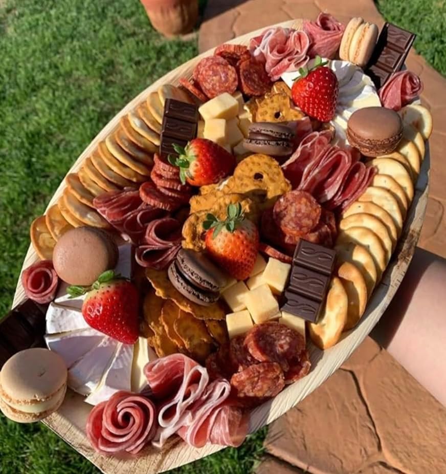 Disposable Bamboo 15" x 10" Trays (100 pieces) Bamboo Serving Platters, Disposable Boards, Dinnerware For, alternate view 2