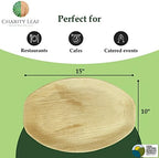 Disposable Bamboo 15" x 10" Trays (25 pieces) Bamboo Serving Platters, Disposable Boards, Dinnerware For, alternate view 3