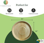 Disposable Bamboo 16" Round Trays (100 pieces) Bamboo Serving Platters, Disposable Boards, Dinnerware For, alternate view 3