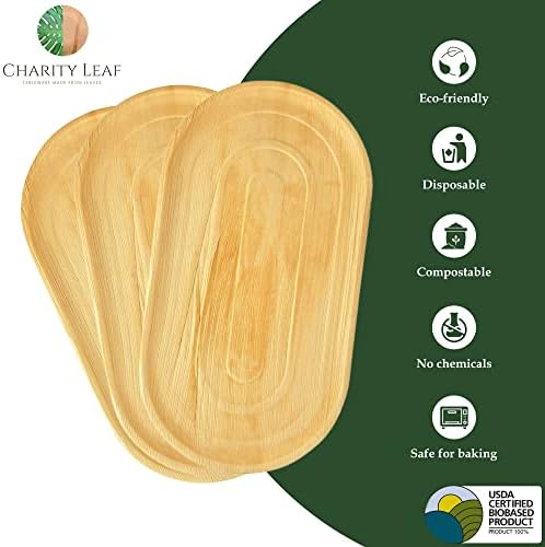 Disposable Bamboo 22" x 12" Trays (25 pieces) Bamboo Serving Platters, Disposable Boards, Dinnerware For, alternate view 4