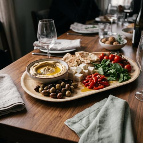 Disposable Bamboo 22"x12" 100-Pack Trays |, Compostable Platters for Weddings, Charcuterie Boards & Events in, alternate view
