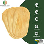 Disposable Bamboo 22"x12" 100-Pack Trays |, Compostable Platters for Weddings, Charcuterie Boards & Events in, alternate view