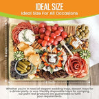 Disposable Bamboo serving trays and platters | Bamboo Tray, Plates Disposable for Parties | Charcuterie Boards, alternate