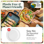 Disposable Bamboo Tray and Oval Platter Disposable Charcuterie Boards Plates and Party Platters Trays Eco, alternate view 3