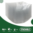 Disposable Bowls Plastic Serving Bowls Pack Of 8 Square Salad Bowl 32 Oz Clear Plastic Bowls For Par in 32 oz (8, alternate