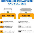Disposable Chafing Dish Buffet Set, 6 Pack Half Size 10 x 12 Inch Food Pans in 10 x 12 Inch in Chrome, alternate view 5