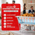 Disposable Chafing Dish Buffet Set for Buffets, Parties, Catering, 5 Pack in Silver, alternate view 3