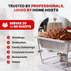 Disposable Chafing Dish Buffet Set for Buffets, Parties, Catering, 5 Pack in Silver, alternate view 4