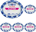 Disposable Paper Platters, 10" x 12.5", 25 Count, Large (Pack of 5) in Large (Pack of 5) in White