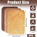 Disposable Serving Trays 18 Pack, Wood Grain Rectangular Paper Platters 13.5 x 10 inch, Large Heavy Duty Party, alternate