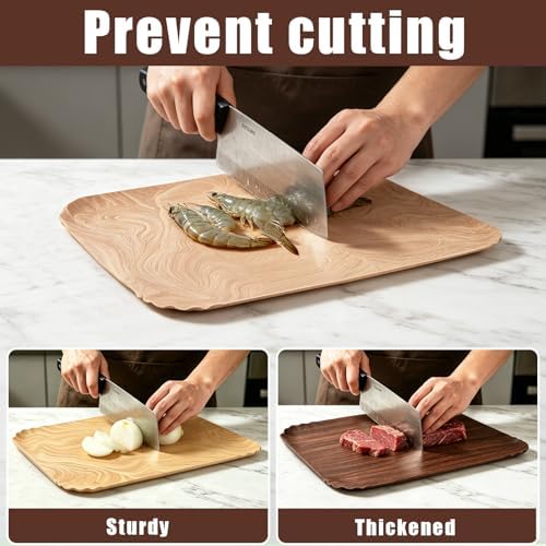 Disposable Serving Trays 18 Pack, Wood Grain Rectangular Paper Platters 13.5 x 10 inch, Large Heavy Duty Party, alternate
