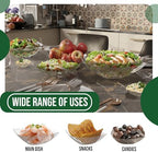 Disposable Square Plastic Serving Bowls - Pack of 6, 64 Oz Clear for Parties, Salad Bar, Buffet, Can in 64 oz (6, alternate