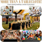 Disposable Table Cloth Plastic, 54In x 300Ft Black Plastic Tablecloth Roll in 54" x 3600" (Rectangular) in Black, alternate