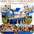 Disposable Tablecloth Roll, 54In x 300Ft Plastic Table Cloth Disposable in 54" x 3600" (Rectangular) in Blue, alternate view