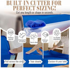 Disposable Tablecloth Roll, 54In x 300Ft Plastic Table Cloth Disposable in 54" x 3600" (Rectangular) in Blue, alternate view