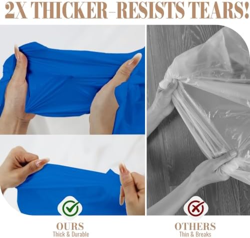Disposable Tablecloth Roll, 54In x 300Ft Plastic Table Cloth Disposable in 54" x 3600" (Rectangular) in Blue, alternate view