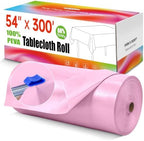 Disposable Tablecloth Roll,54x 300Ft Plastic Table Cloth with Slide Cutter in 54x 300Ft