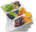 Divided Serving Tray for Party, 4 Pack Plastic Food Serving Platter in 15" x 10" x 1.3" in White