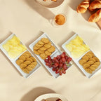 Divided Serving Tray Platter, 2 Pack 10" x 5" Fruit Veggie Food Tray for Party, Plastic Serving Trays for, alternate view 7